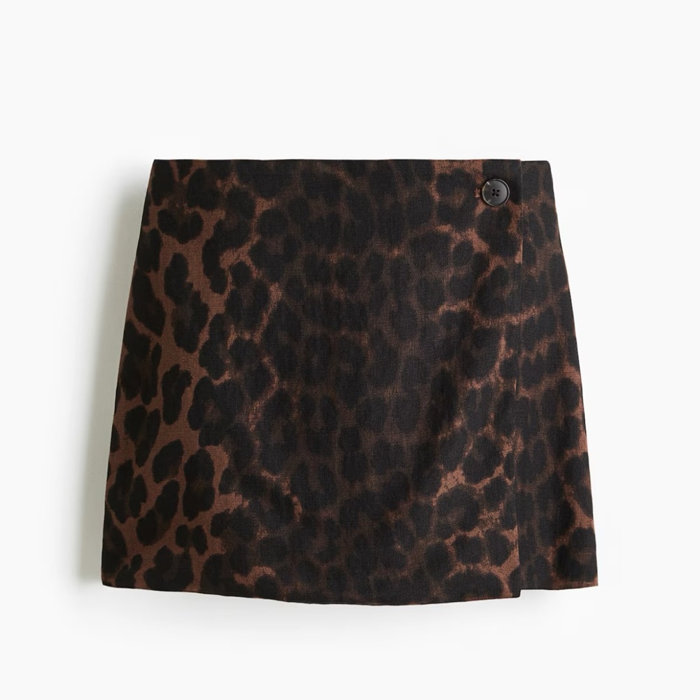 Leopard Print Mini Skort - Size 6 Brown/Black - NWT!